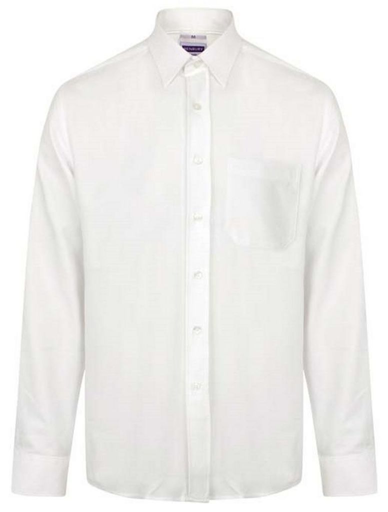 Henbury - Hemd für Herren, Feuchtigkeit ableitend, Langärmlig LT4235 (4XL) (Weiß)