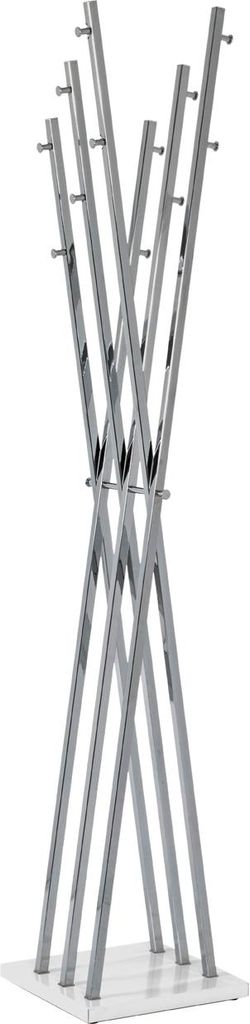 HAKU Garderobenständer chrom, weiß - Metall, B/H/T: Produktbild 