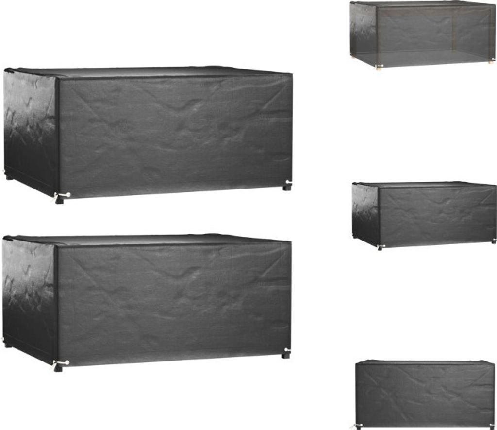 vidaXL Gartenmöbel-Abdeckungen 2 Stk. 8 Ösen 180x135x80 cm Rechteckig - Gartenmöbel-Schutzhüllen
