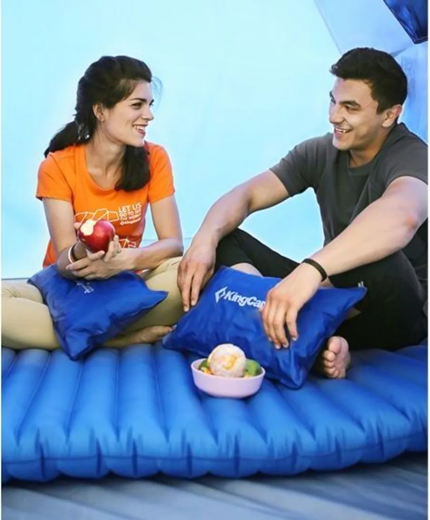 Fini le mal de dos : Matelas gonflable double KING CAMP pompe intégrée - 7