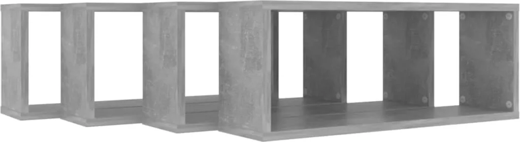 Offerta Set 4 Mensole Parete Grigio Cemento 60x15x23 cm - Qualità - 7