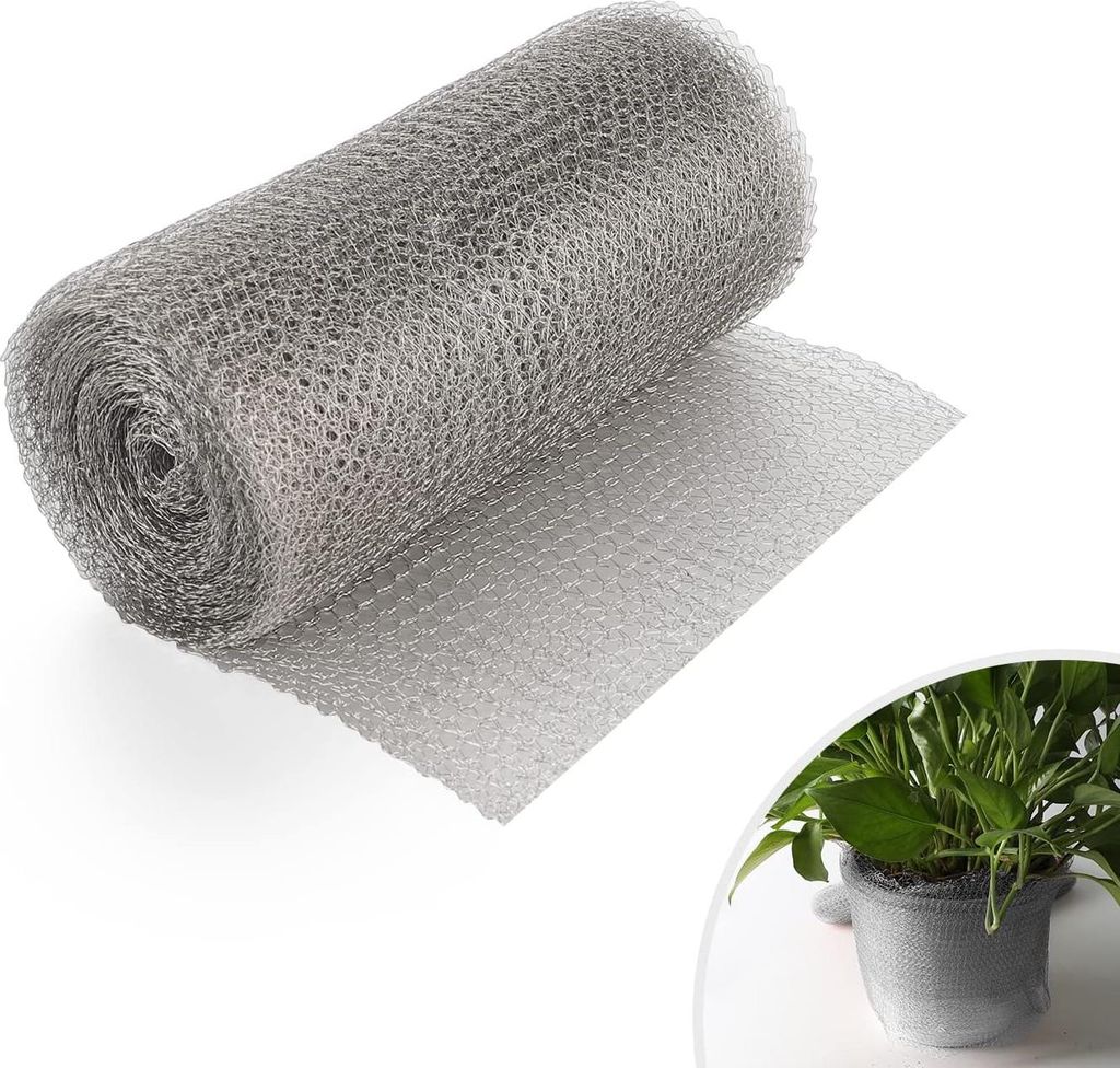 Gitter aus rostfreiem Draht 125 cm x 6 m für Hochbeet - Schneckenabwehr für Gartenpflanzen