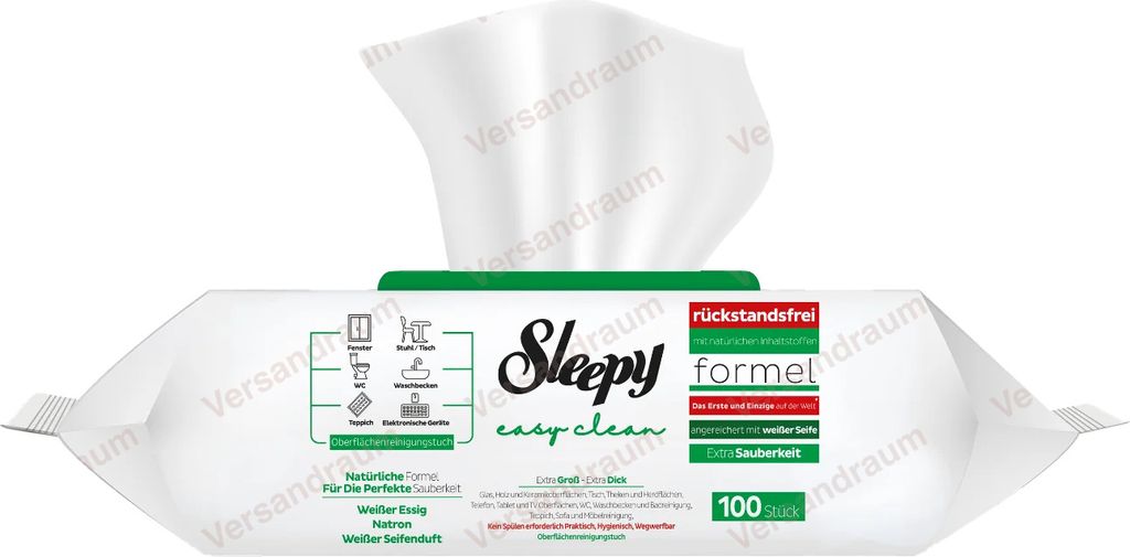 Sleepy Easy Clean Oberflächenreinigungstücher 6x Grün Produktbild 3