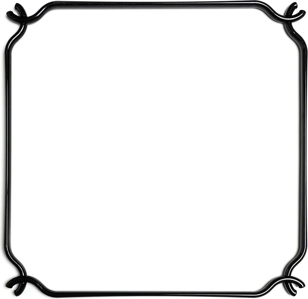 Cage Carrée Métal Noir 48 cm - Structure Lustre Géométrique M-Luxe