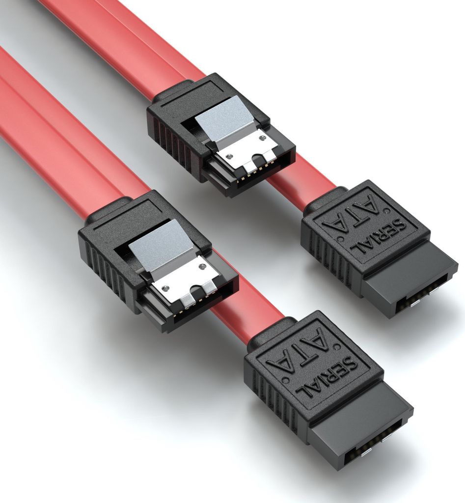 2er Set | 0,5m SATA 3 Kabel Rot von JAMEGA | S-ATA 6 Gb/s High Speed SSD HDD
