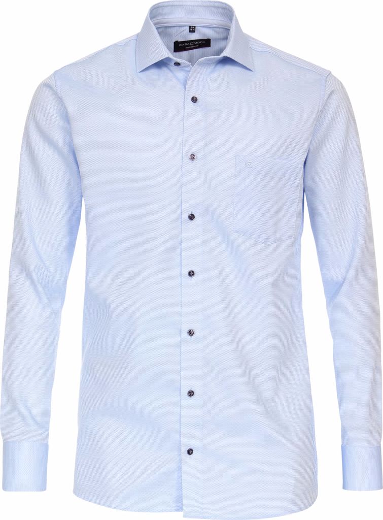 CASAMODA Herren Businesshemd Langarm Kent Modern-Fit Hellblau 40