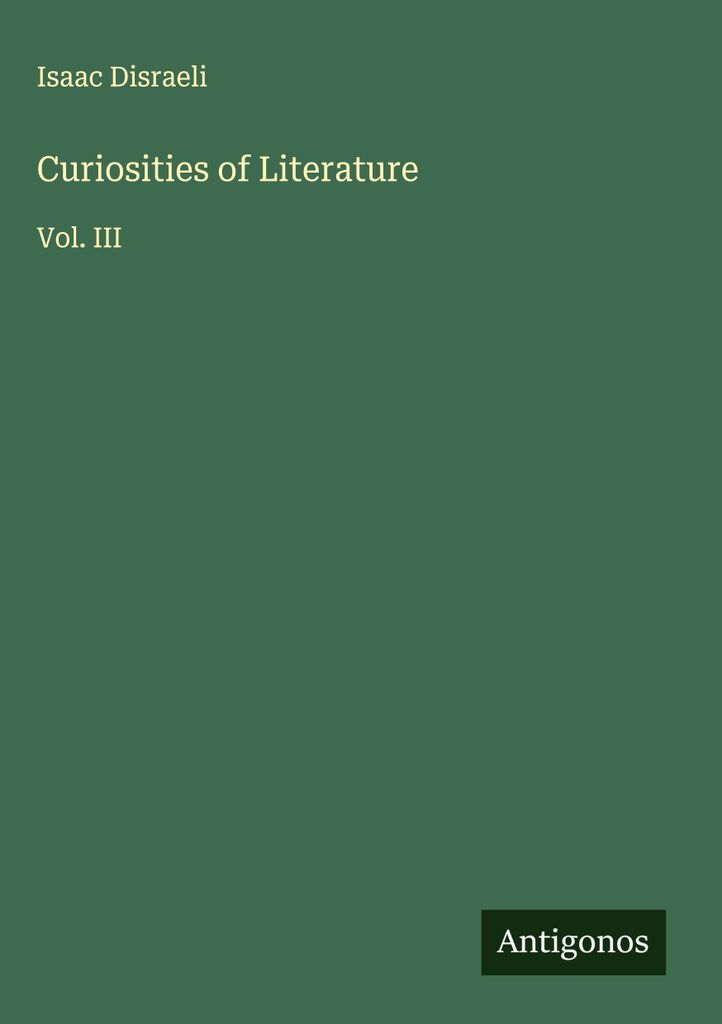 Curiosities of Literature
