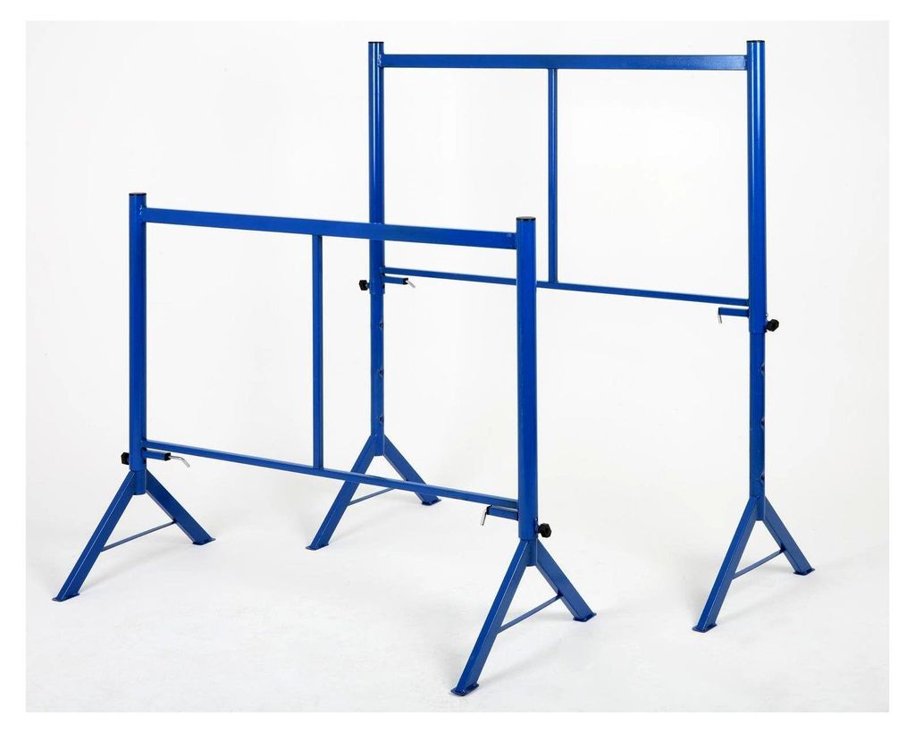 Gerüstbock 4-fach höhenverstellbar 1000 kg, HxBxT 144x120x57cm, 2 Stück á 500 kg, (1000kg Gesamtbelastbarkeit) blau, (SET = 2 Stück) Marke