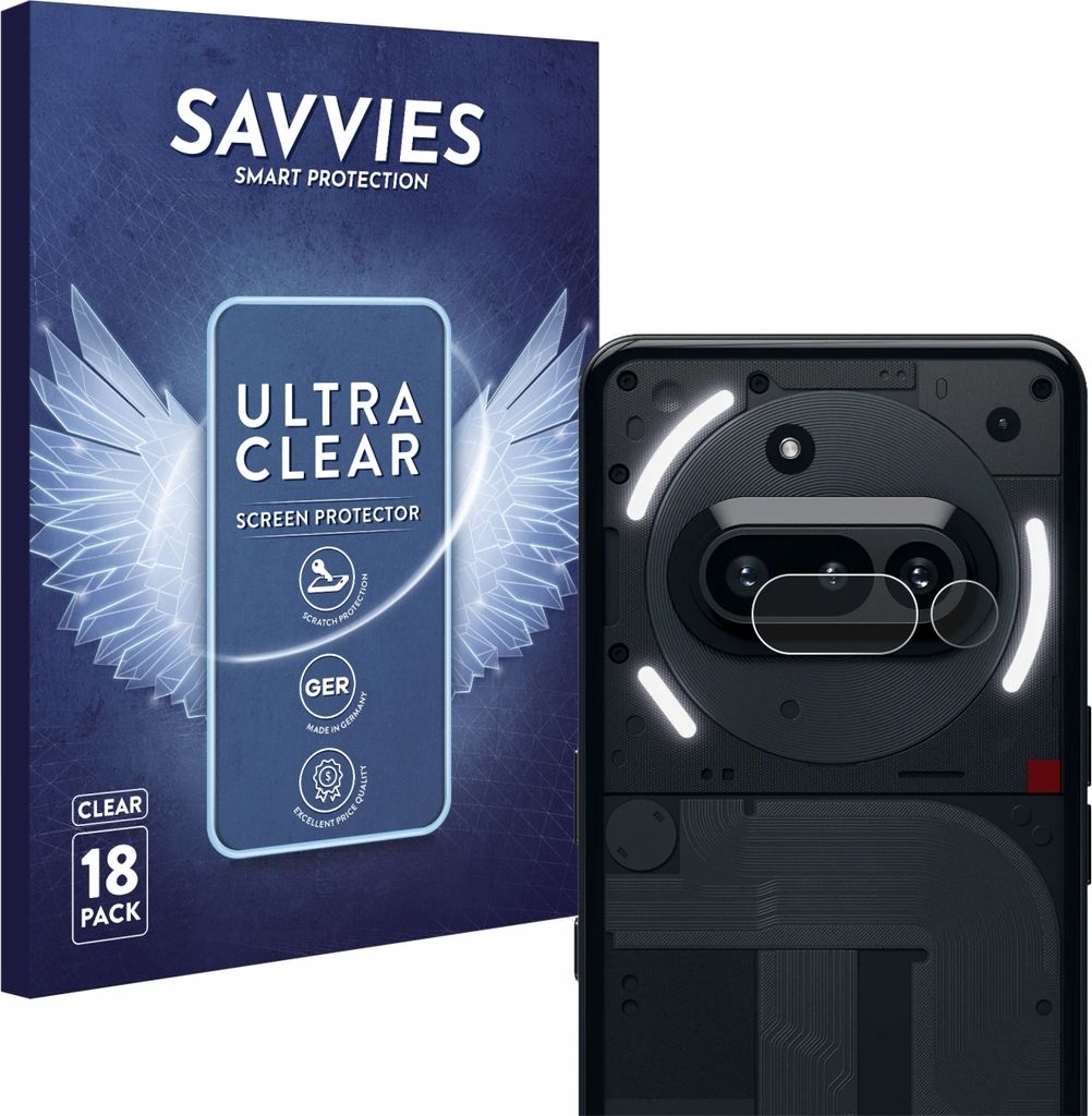 18x Für Nothing Phone (3a) (NUR Kameraschutz) Schutzfolie Produktbild 