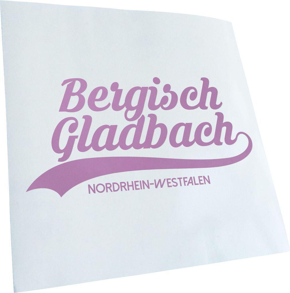 Kiwistar - Autoaufkleber - Bergisch Gladbach - Pink - 20x10cm - Aufkleber für Auto, Laptop, Fahrrad, LKW, Motorrad mehrfarbig JDM Decal Racing