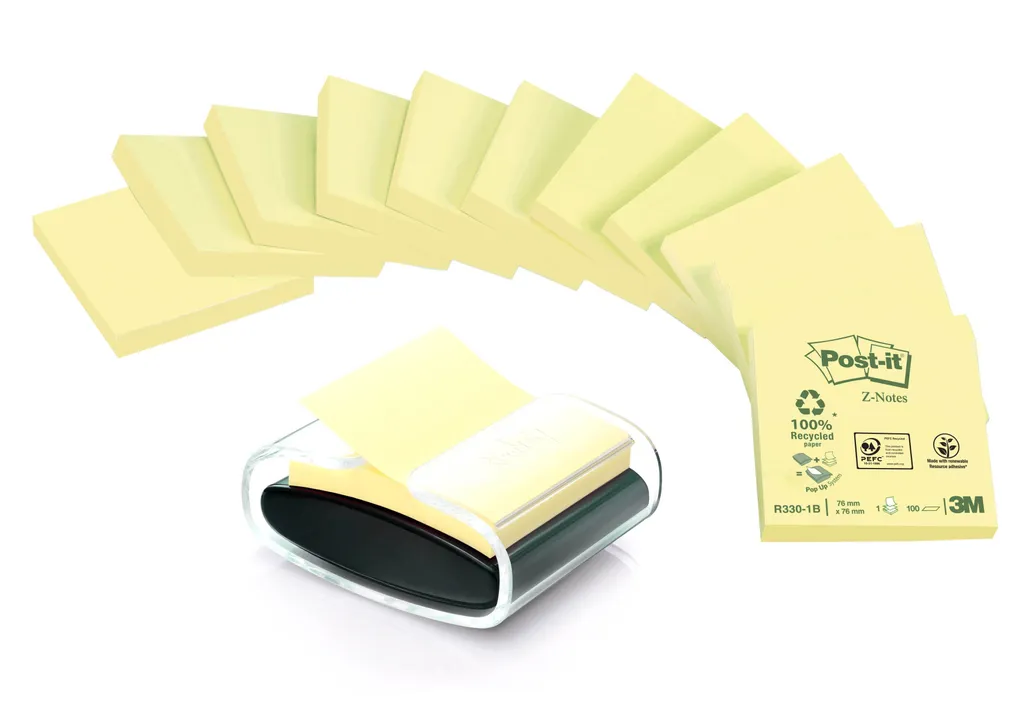 Distributeur de Notes Autocollantes Z-Notes avec 12 Blocs Repositionnables