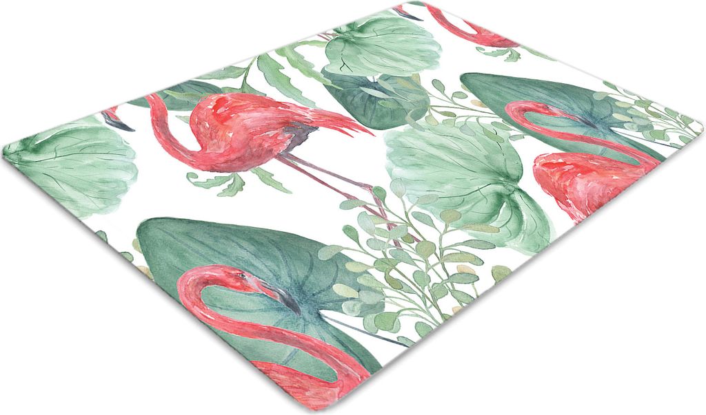 Stuhlunterlage Bürostuhlunterlage 120 cm x 90 cm Bodenmatte Bürostuhlunterlage - Exotische Flamingos.