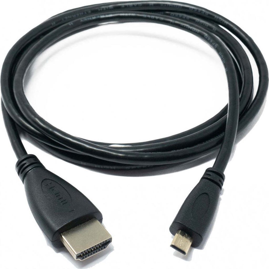 SYSTEM-S HDMI 1.4 Kabel 150 cm Stecker zu Micro Stecker in Schwarz