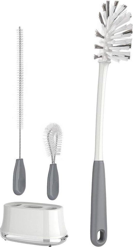 3er-Paket Wasserflaschen-Reiniger für schmale Trinkbecher, Babyflaschen und Glasbehälter mit Aufbewahrung und Pflegeset