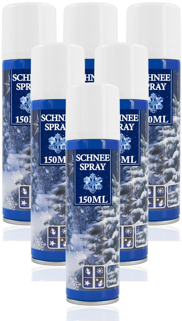 6x Kunstschnee - Spraydose mit Dekoschnee - Schneespray Produktbild 