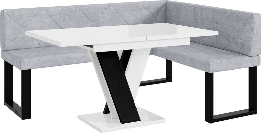 MEBLINI Eckbank für Esszimmer mit ausziehbarem Tisch  - Produktbild 