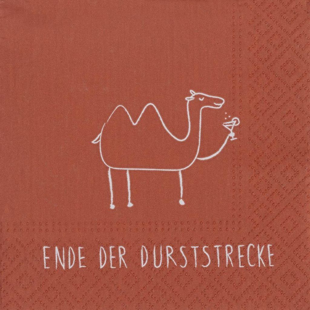 Cocktailserviette "Ende der Durststrecke"