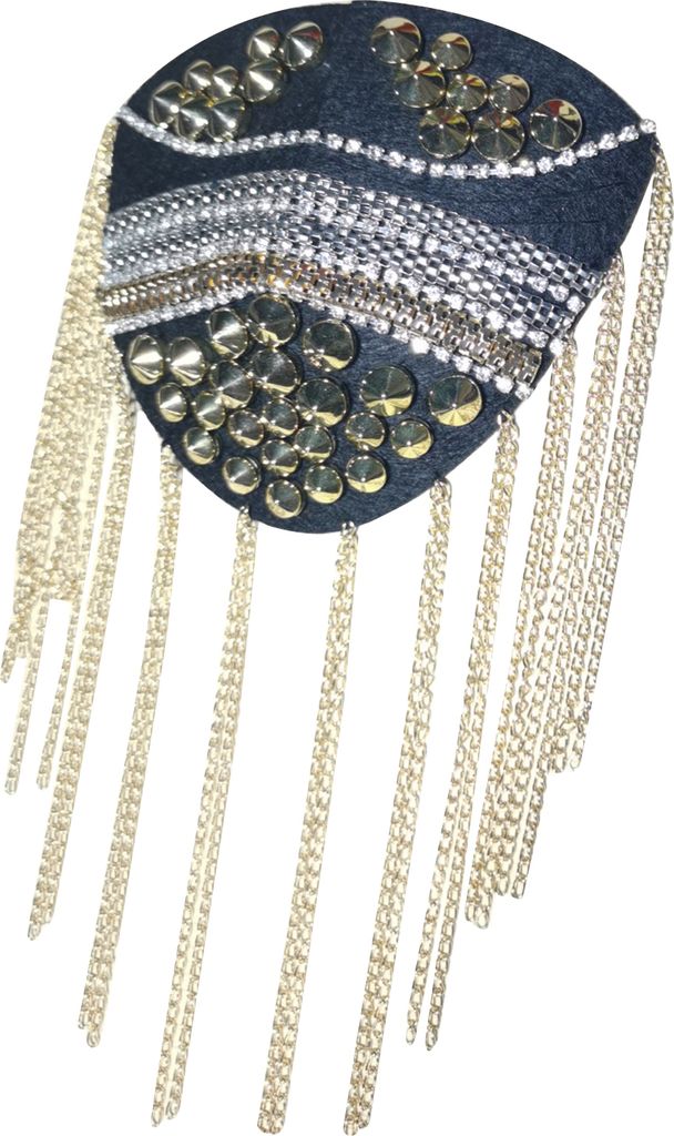 Schulter Brosche Quasten Strass Schmuck Temperament Verschleißfeste Brosche Pin Kleidung Dekor-Golden