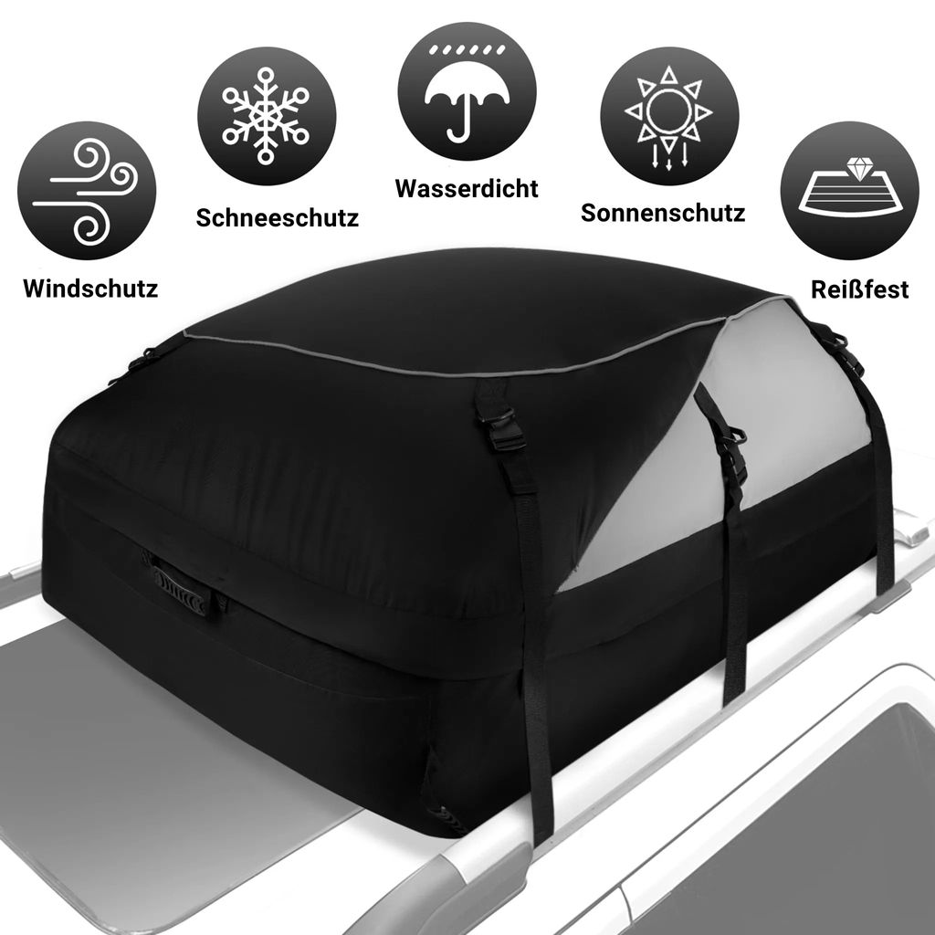 VEVOR Auto Dachbox 20 Kubikfuß Faltbare Dachkoffer Aufbewahrungsbox  wasserdichte Dachtasche Dachgepäckträger Tasche Aufbewahrungsbox für Reisen  und