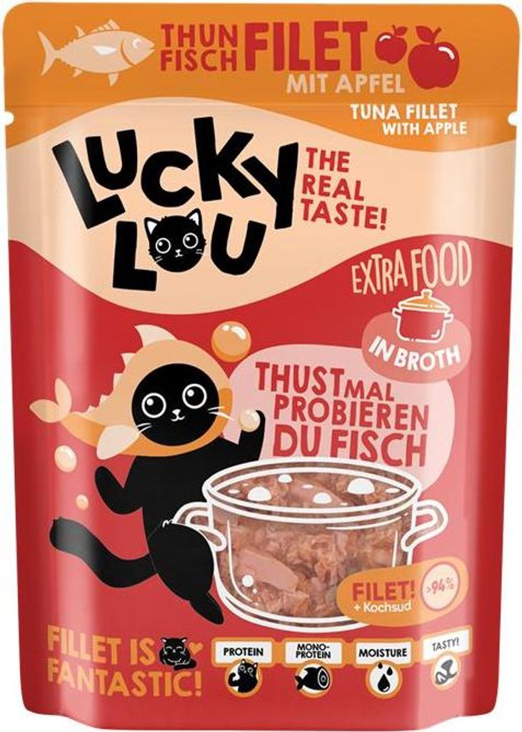 Lucky Lou Extrafood Thon avec pomme en bouillon Nourriture Image du produit 