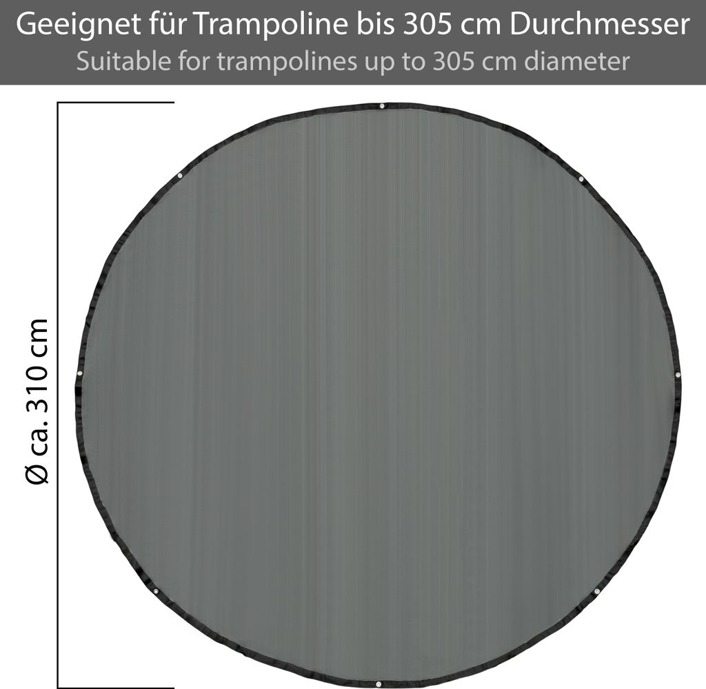 ONVAYA® Trampolin Sonnensegel in Anthrazit | Neues Modell | Produktbild 2