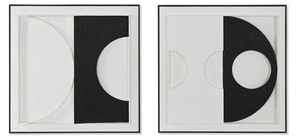 Habiller un grand mur vide : Lot de 2 tableaux abstraits modernes 60x60cm