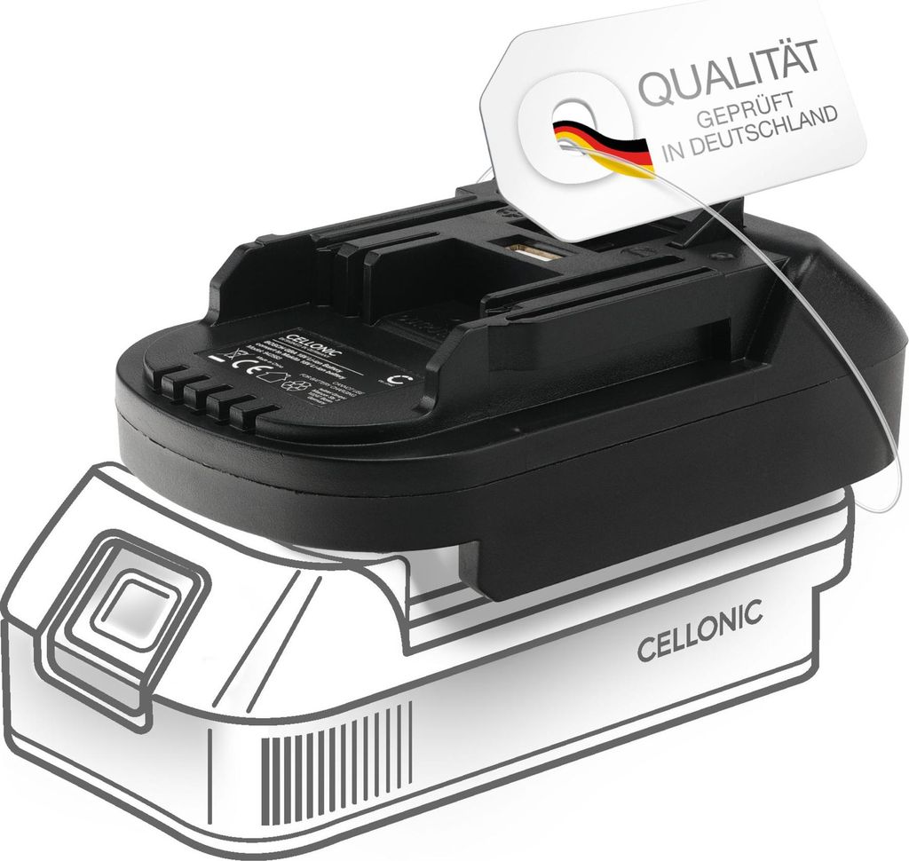 CELLONIC Akku-Adapter kompatibel mit Bosch 18V GBA Professional Konverter kompatibel mit Makita 18V Tools BS18MT