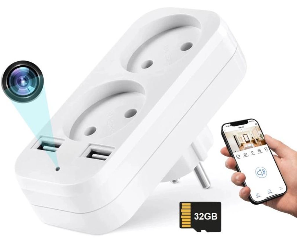 Mini Caméra Adaptateur double iUni AD1, Wi-Fi, 32 Go, Full Image du produit 