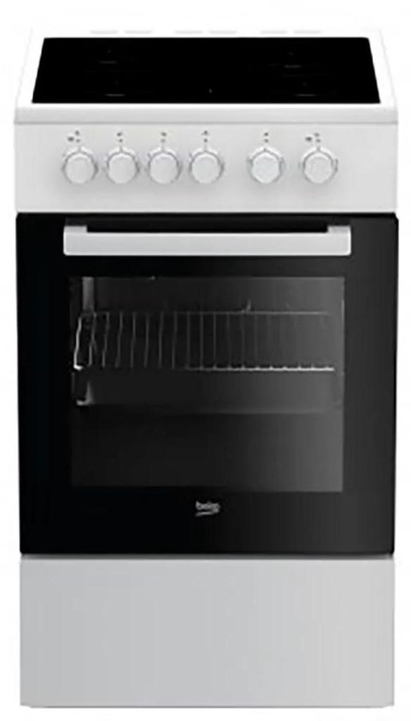 Beko FSS57000GW, Freistehender Herd, Schwarz, Weiß, Produktbild 