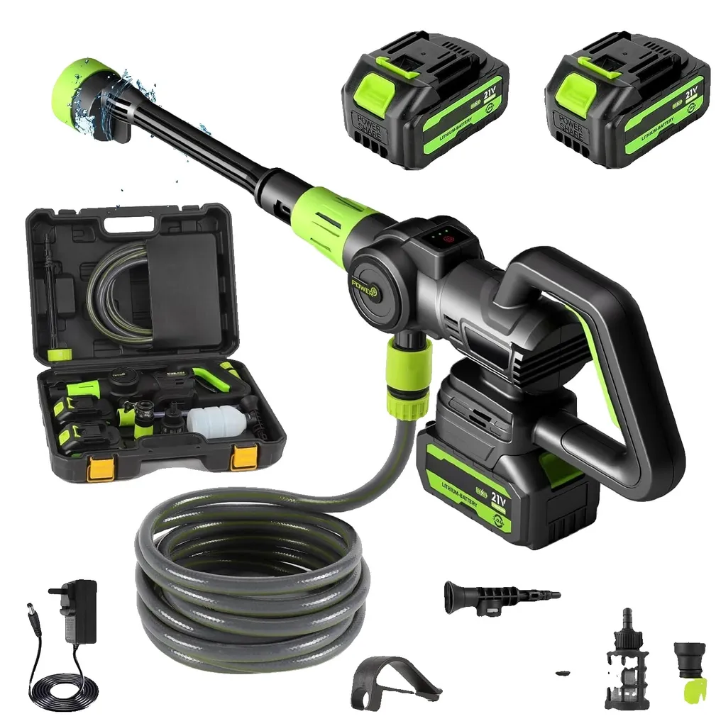 Nettoyeur portable sans fil pour voiture et jardin avec 2 batteries