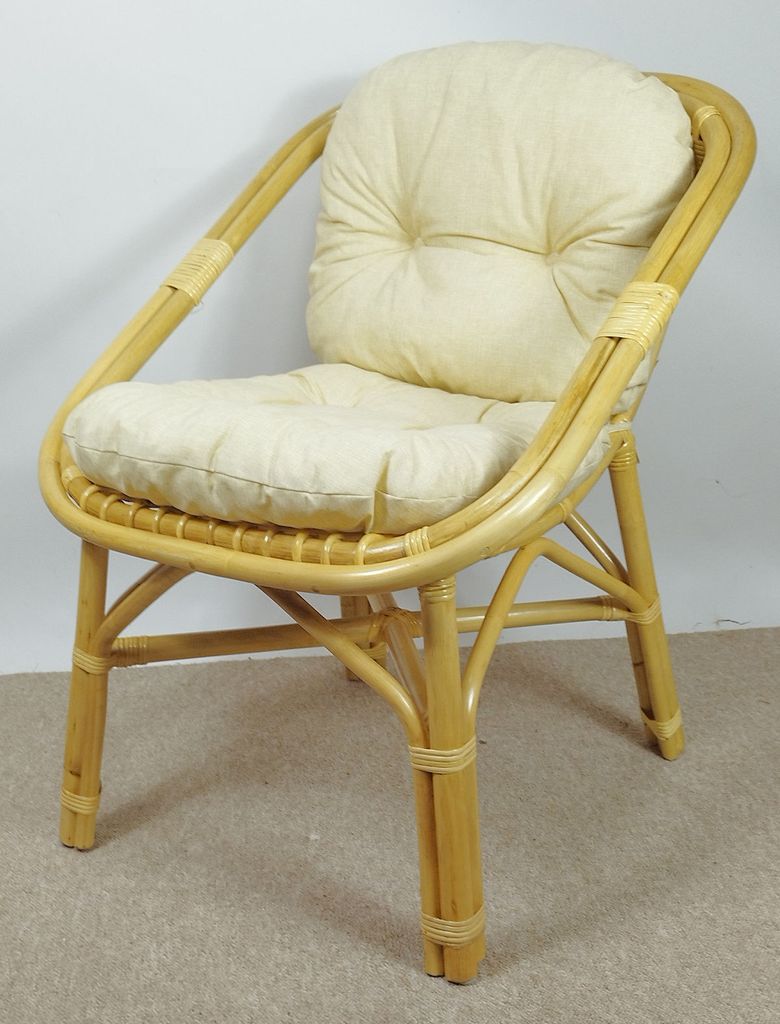 Rattansessel , Rattanstuhl Modell Roberto , Rattan Natur