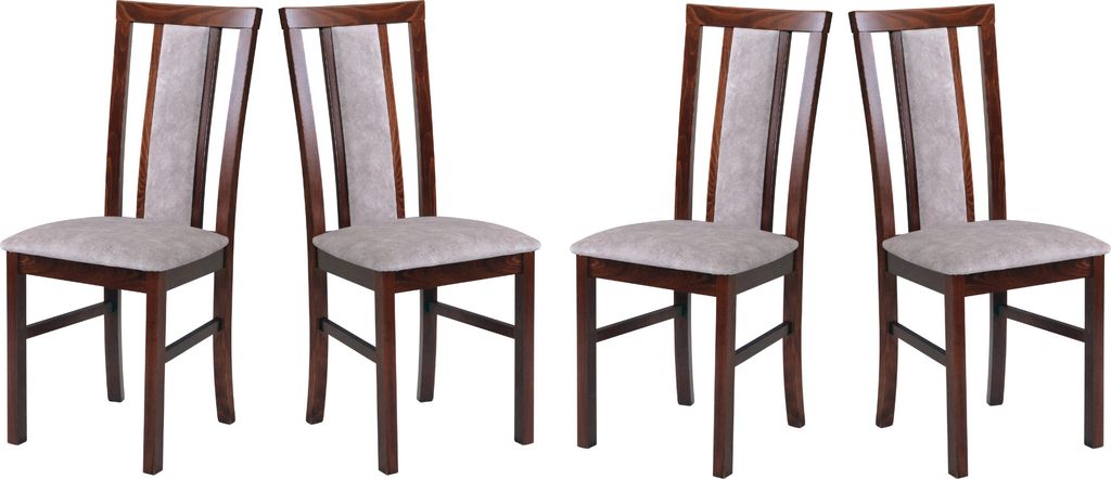 Esszimmerstuhl - Set 4x Milano 7, nussbaum, dora 22