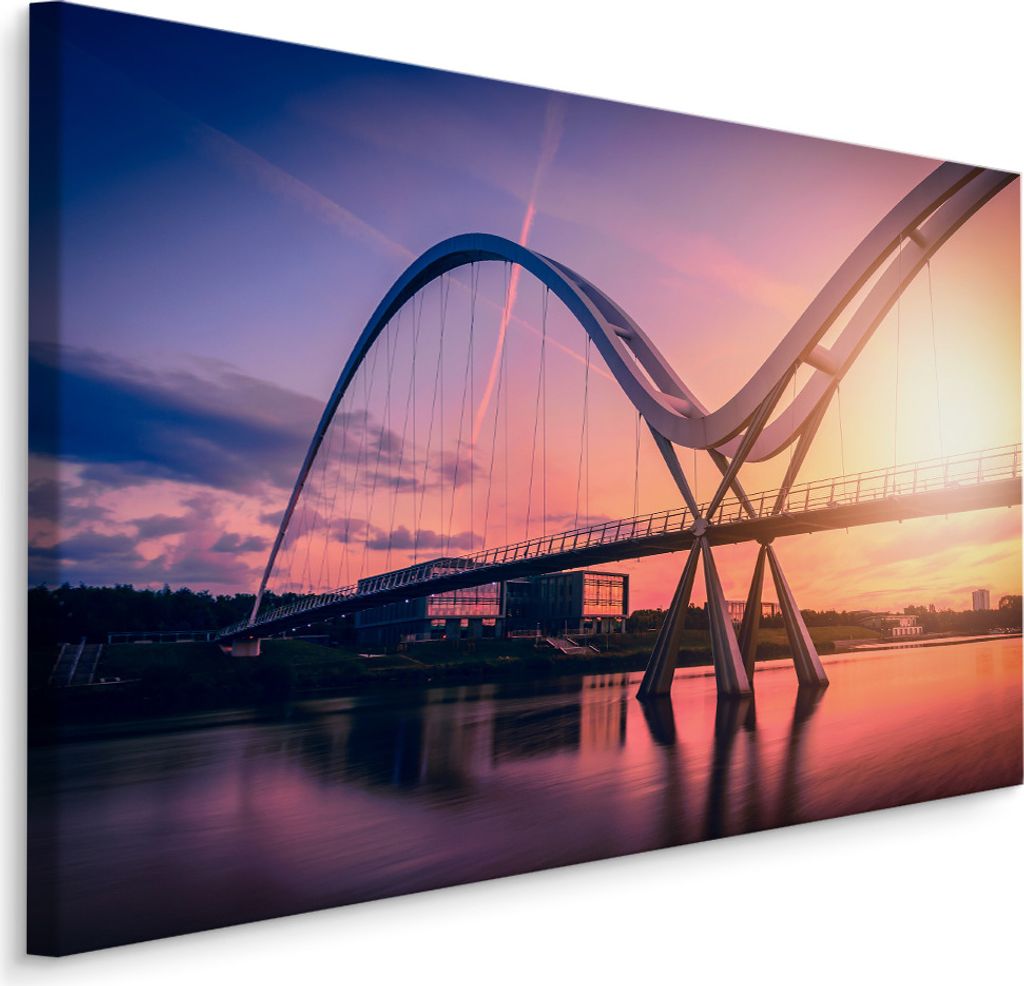 Fabelhafte Canvas LEINWAND BILDER 70x50 cm XXL Kunstdruck Infinity Bridge Britanien