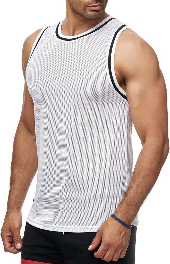 Red Bridge Herren Tank Top Mesh Fresh Air Ärmellos Weiß S