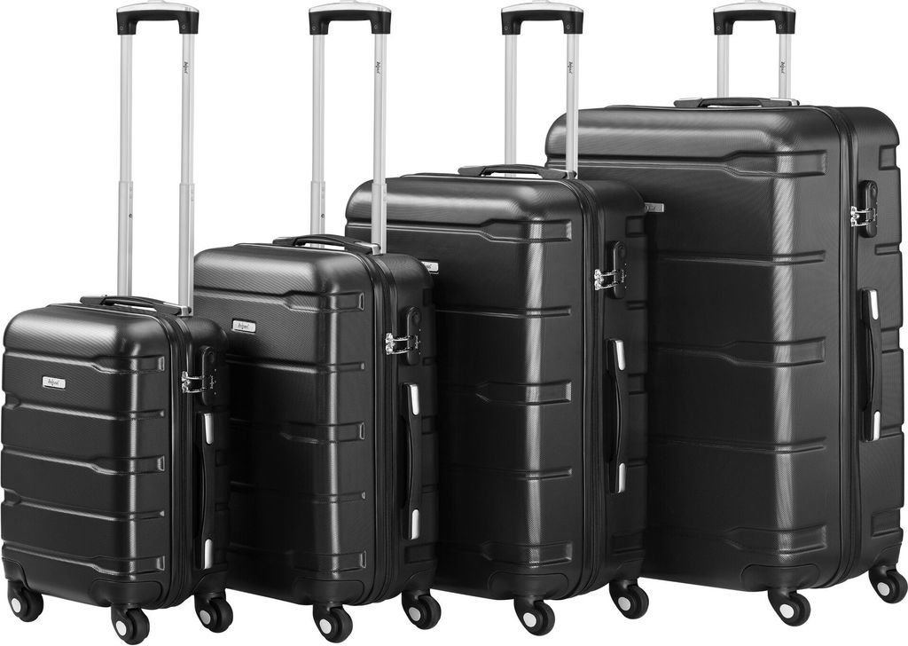 Zelsius Koffer Set 4 Stück, Schwarz, ABS Reisekoffer mit Produktbild 