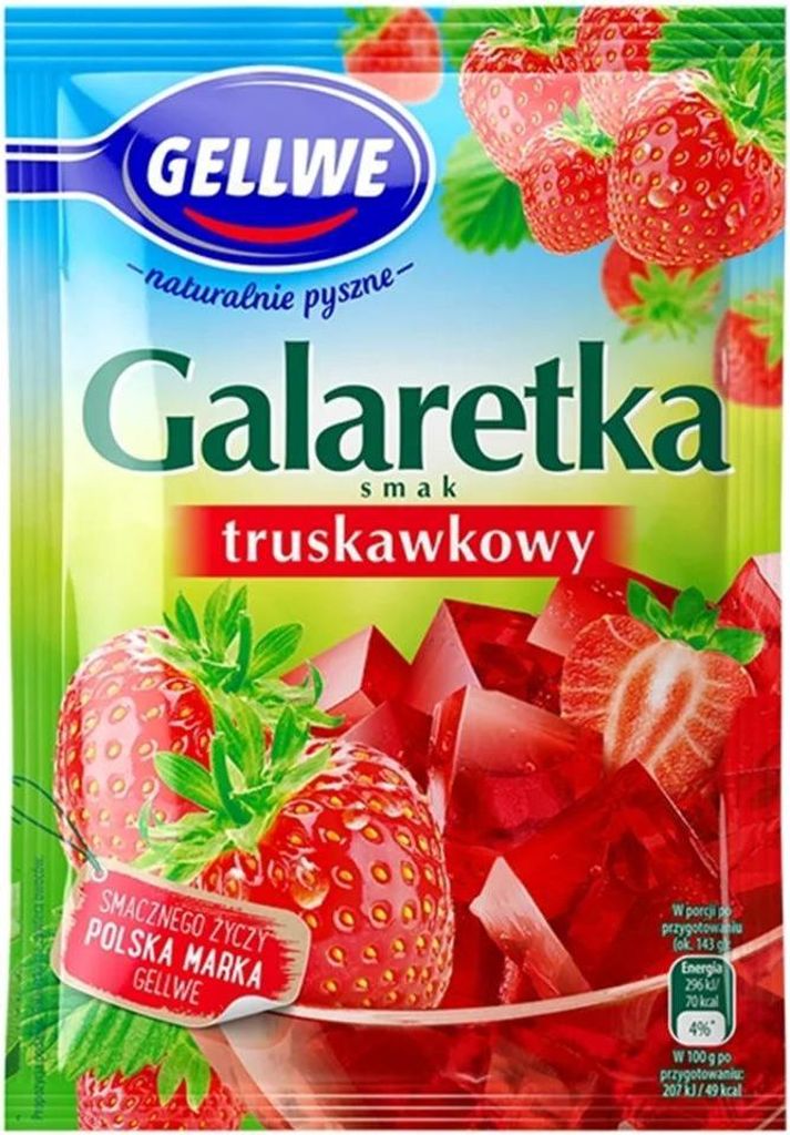 Gellwe Galaretka w proszku truskawkowa 72 g Produktbild 