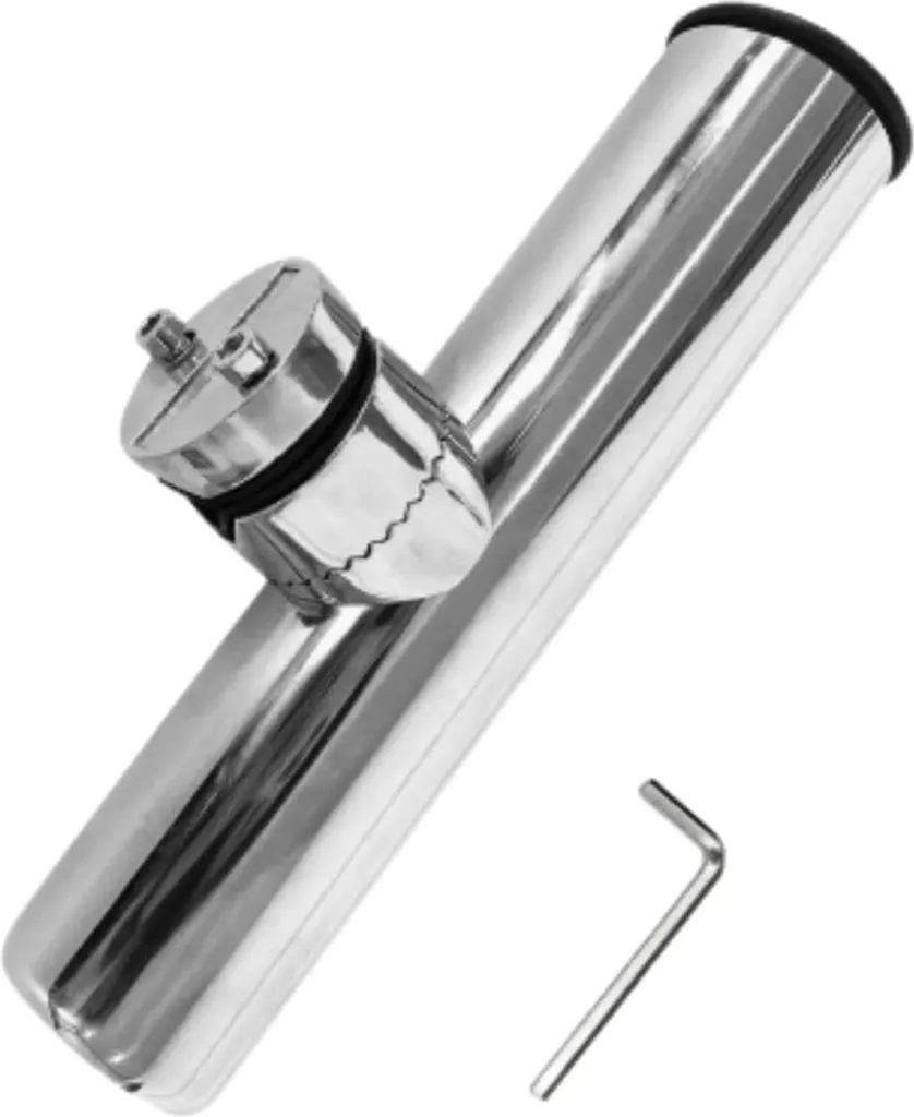 Support de canne pivotant inox - Fixation sur tube 1 à 1 1/4 pouce