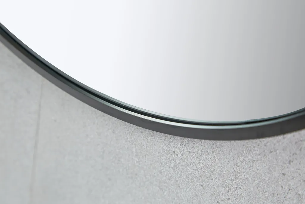 Miroir rond 80 cm noir : la solution pour illuminer une pièce sombre - 2