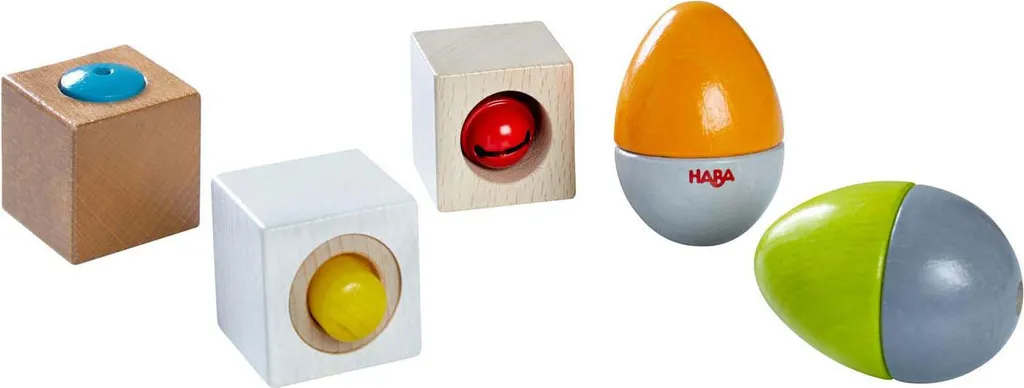 Haba Rattle Orchestra Hochet Musical en Bois avec Anneau de Dentition