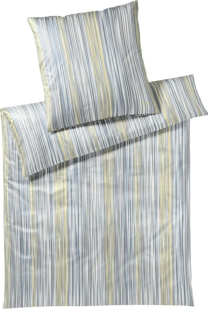 JOOP! Mako-Satin-Bettwäsche Pinstripe Farbe Lemon Größe 155x220+80x80cm AL