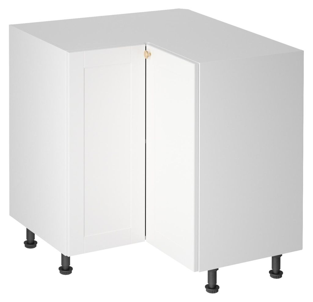 LUMEA Eckunterschrank – 79 x 79 cm, weiß Produktbild 