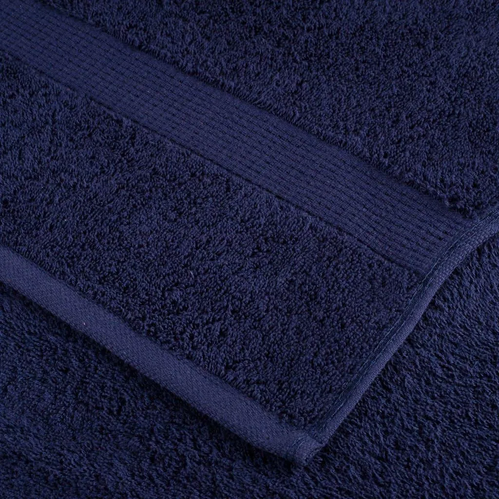 vidaXL Asciugamani da doccia Premium SOLUND 10 pz. Blu navy 70x140cm 600 g/m² - 5