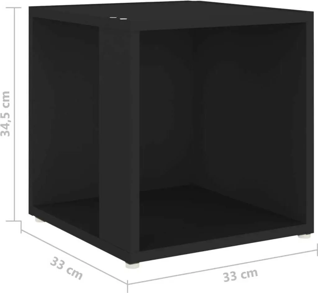 Petite table basse d'appoint noire 33x33 cm idéale pour studio et coin - 7