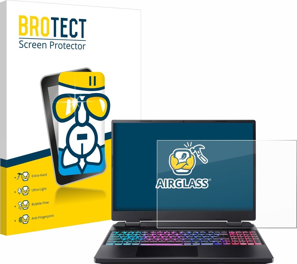 BROTECT Schutzglas für Acer Predator Helios Neo 16 Schutzfolie Panzer Folie Glas Display Schutz klar
