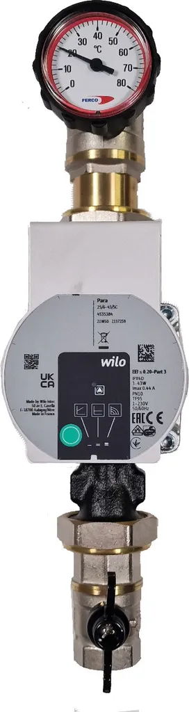 Stopper les bruits de chauffage avec Wilo Para 25/6-43/SC et vannes isolantes