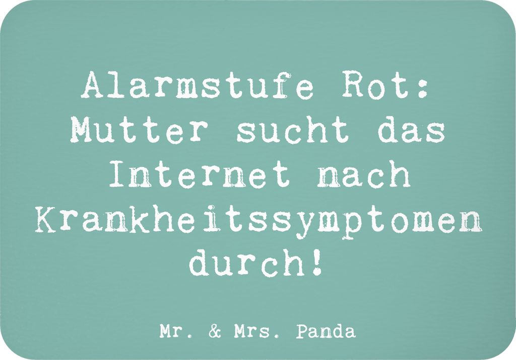 Mr. & Mrs. Panda Kühlschrankmagnet Spruch Mutter Alarmstufe Rot - Meeresbrise - Geschenk, besorgte, handgemacht, tafelmagnet, humorvolle Sprüche,...