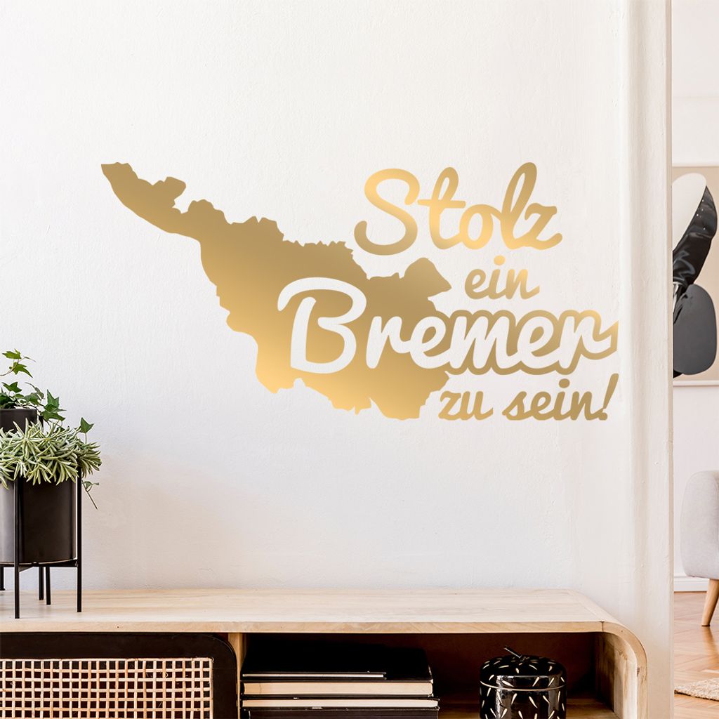 Bremen Bremer Stolz Wandtattoo Wandaufkleber Wall Sticker - Dekoration, Küche, Wohnzimmer, Schlafzimmer, Badezimmer