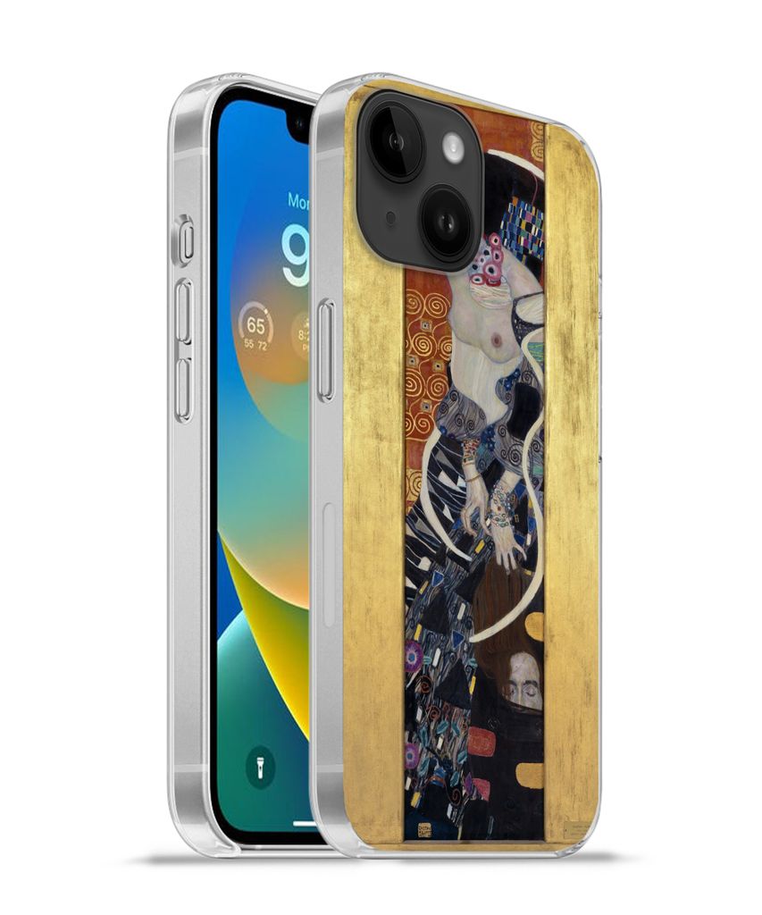 MuchoWow Handyhülle Schutzhülle Hülle für Apple iPhone 14 - Softcase Judith II Salomè - Gustav Klimt Silikon Softcase Handy Hülle - Mobilte...