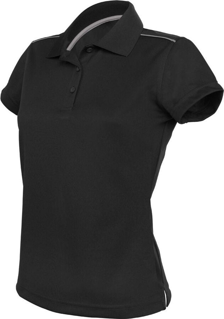 Kariban ProAct Damen Polo Interlock PA481 Schwarz Black M