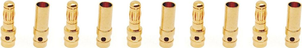 5 Paar (10 Stück) Goldkontaktstecker 3.5 mm Goldverbinder Produktbild 